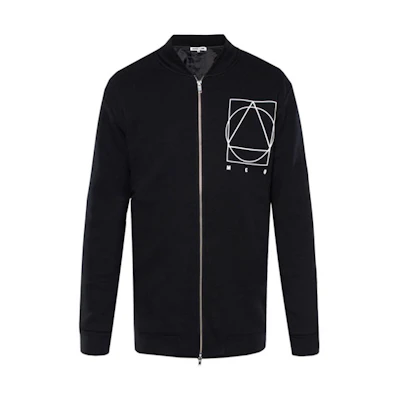 Alexander McQueen Black Zip-Up Long Sleeve Jacket 477015-RIT21-1000