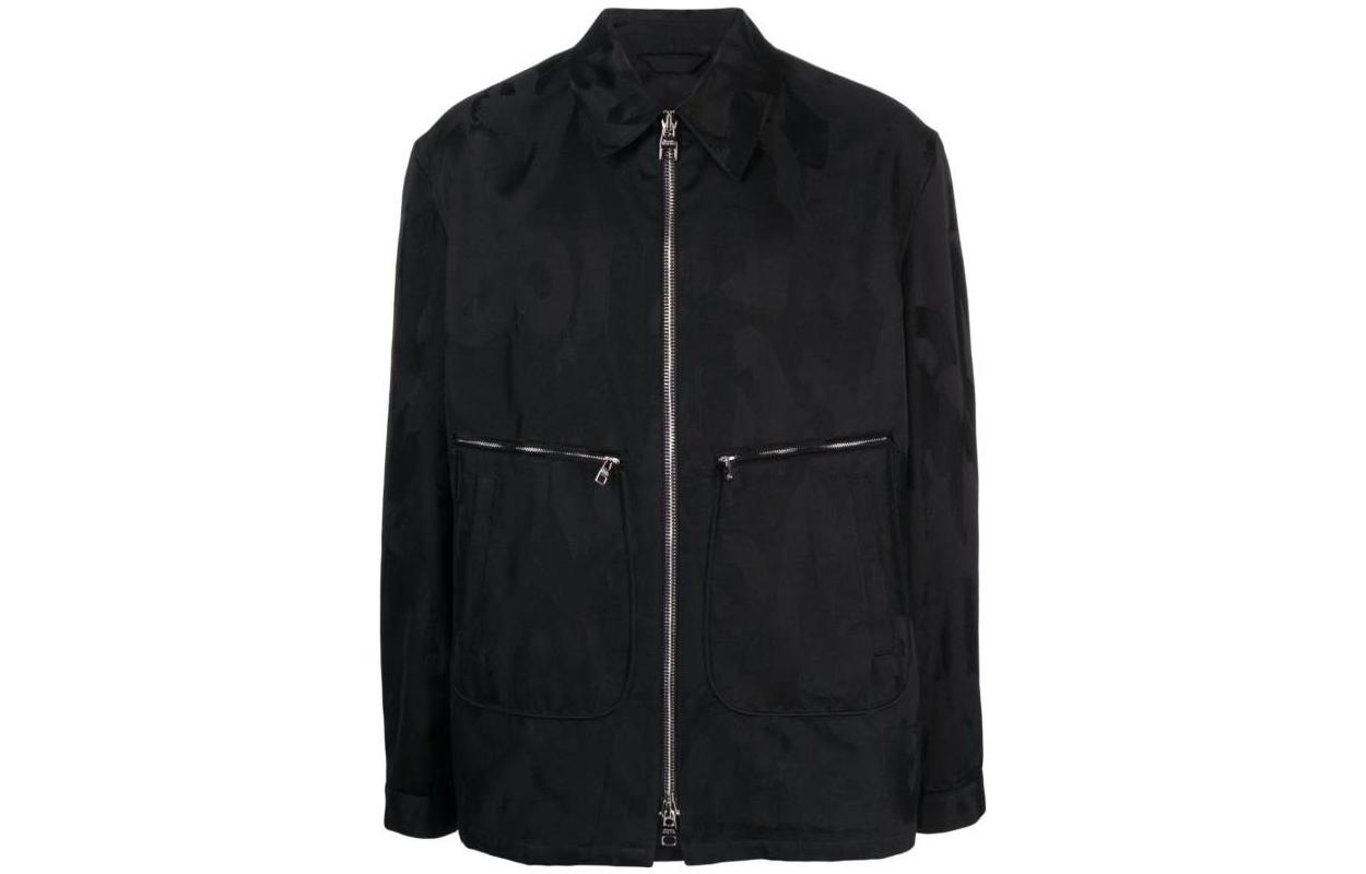 Alexander McQueen Black Zip-Up Slim-Fit Long Sleeve Jacket 745917-QVS30-1000