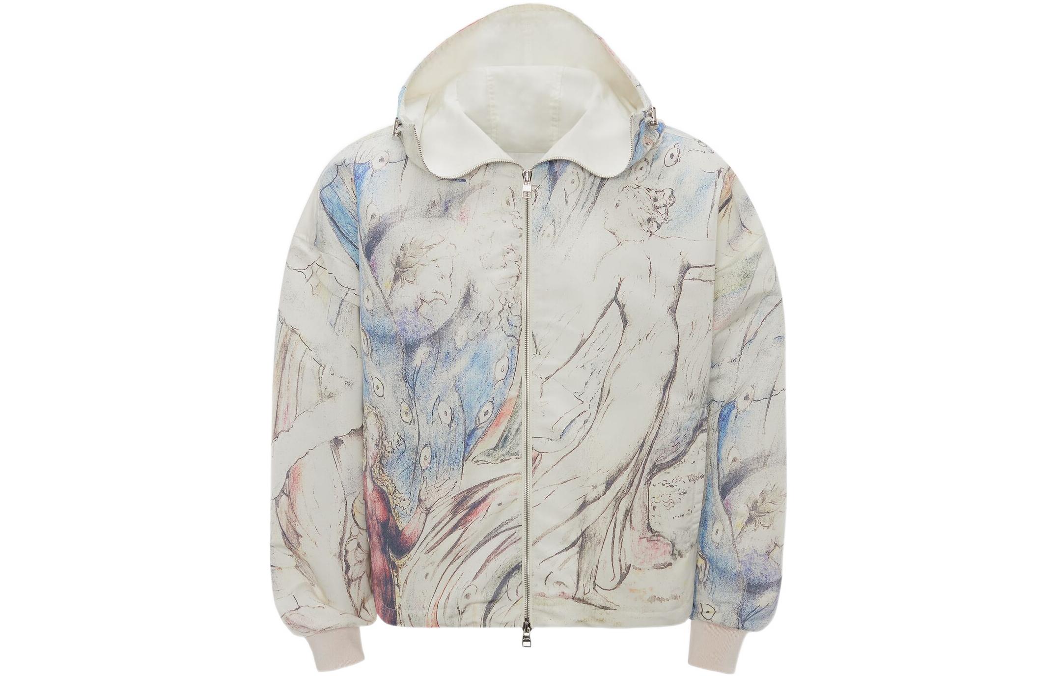 Alexander McQueen Blake Dante Illustrated Windbreaker Jacket Male 687724-QSR74-8500