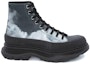 Order But Alexander McQueen Cetak Langit Biru Tread Slick Boot 'Biru Putih Hitam' 705665W4TG14582