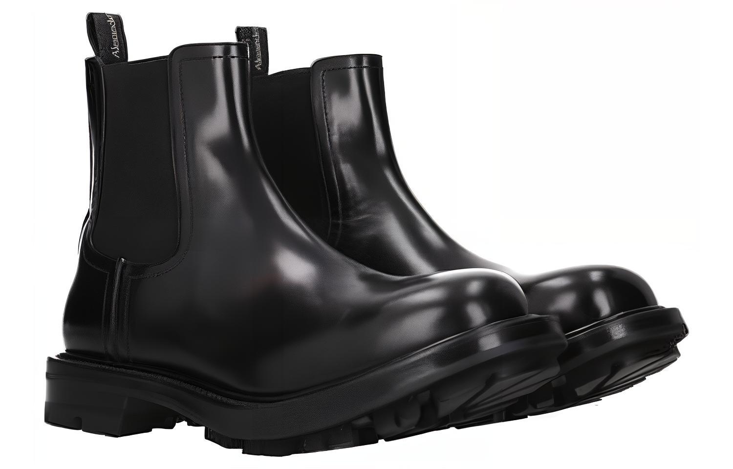 Alexander McQueen Boots 'Black 简约休闲马丁' 圖 3