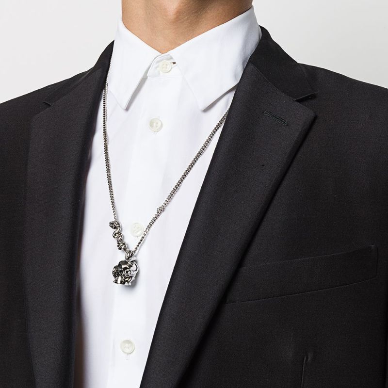 Purchase 亞歷山大·麥昆 黃銅骷髏吊墜項鍊 628083J160Y0446