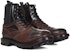 But Chelsea Alexander McQueen Calfskin Bertali 'Coklat Hitam' 667912WHRWM2754