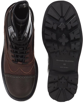 But Chelsea Alexander McQueen Calfskin Bertali 'Coklat Hitam' 667912WHRWM2754 Shop But Chelsea Alexander McQueen Calfskin Bertali 'Coklat Hitam' 667912WHRWM2754