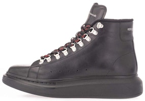 Alexander McQueen Calfskin Leather Boots 'Black' 604247WHRWA1000 Alexander McQueen Calfskin Leather Boots 'Black' 604247WHRWA1000