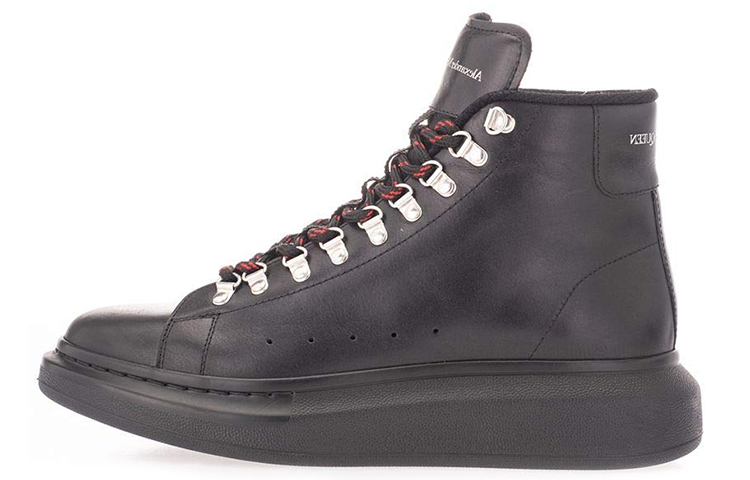 Alexander McQueen Calfskin Leather Boots 'Black' 604247WHRWA1000