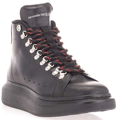 Alexander McQueen Sepatu Boot Kulit Anak Sapi 'Black' 604247WHRWA1000 Lookbook Alexander McQueen Sepatu Boot Kulit Anak Sapi 'Black' 604247WHRWA1000