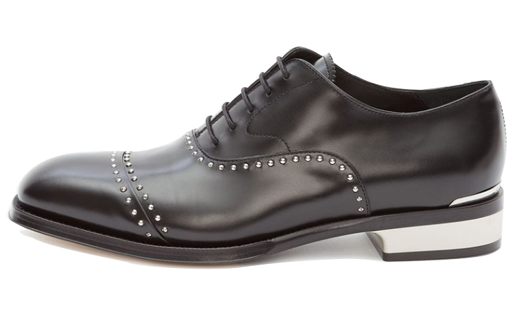Alexander McQueen Calfskin Metal Heel Sneaker 'Black' 627211WHYI21081