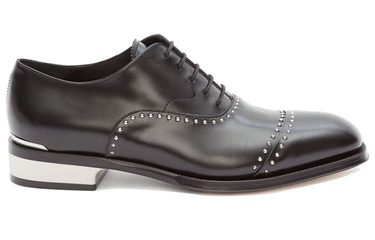 Order Alexander McQueen Calfskin Metal Heel Sneaker ''Schwarz'' 627211WHYI21081