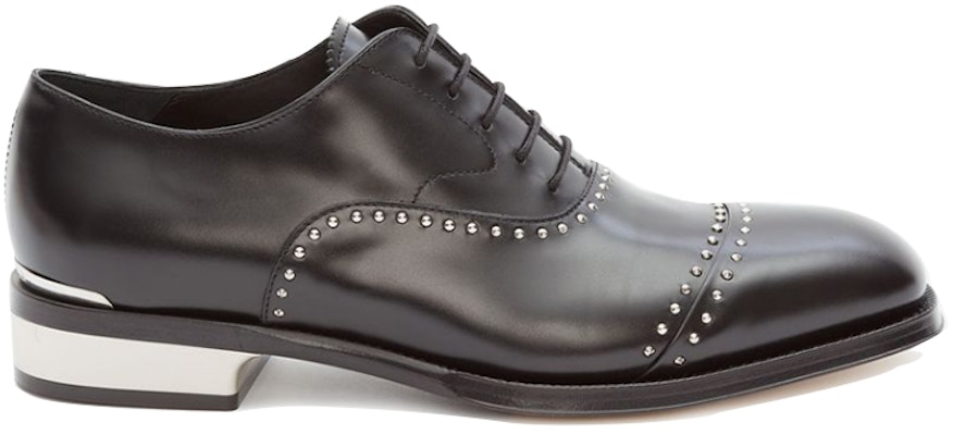 Alexander McQueen Calfskin Metal Heel Sneaker 'Black' 627211WHYI21081 Order Alexander McQueen Calfskin Metal Heel Sneaker 'Black' 627211WHYI21081