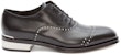 Alexander McQueen Kulit Anak Lembu Metal Heel Sneaker 'Hitam' 627211WHYI21081