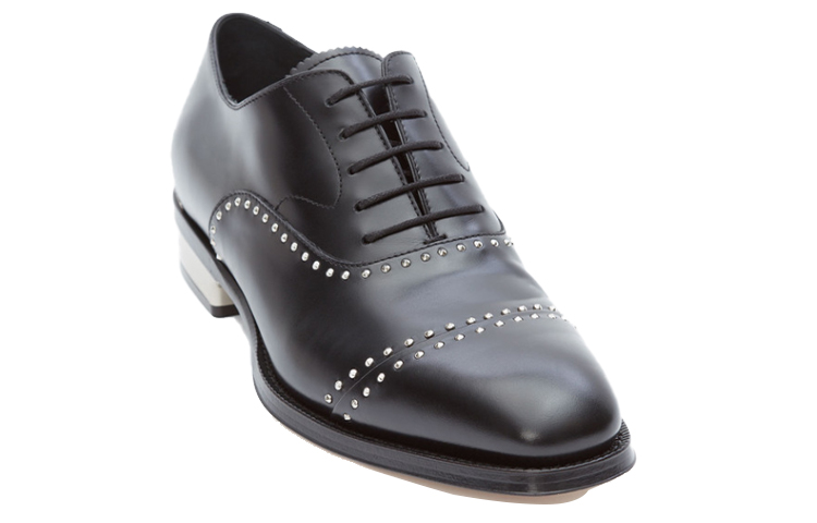 Lookbook Alexander McQueen Calfskin Metal Heel Sneaker ''Schwarz'' 627211WHYI21081