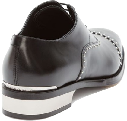 Alexander McQueen Calfskin Metal Heel Sneaker 'Black' 627211WHYI21081 Shop Alexander McQueen Calfskin Metal Heel Sneaker 'Black' 627211WHYI21081