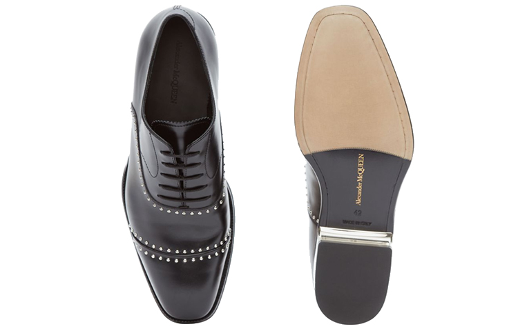 Purchase Alexander McQueen Calfskin Metal Heel Sneaker ''Schwarz'' 627211WHYI21081