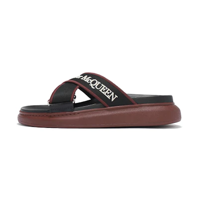 Alexander McQueen Canvas Flat Sandal 'Black'