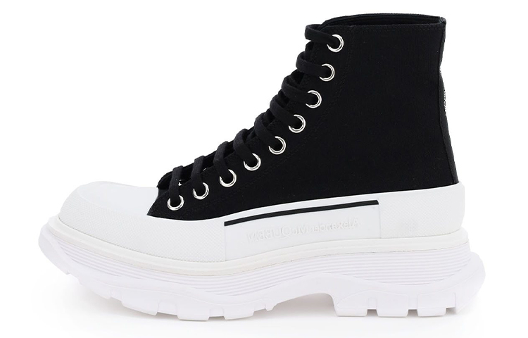 Alexander McQueen Canvas Low Top 'Black Chunky Sole' 212527LCX0000011070