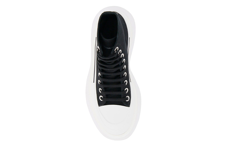 Order Alexander McQueen Canvas Low Top 'Black Chunky Sole' 212527LCX0000011070