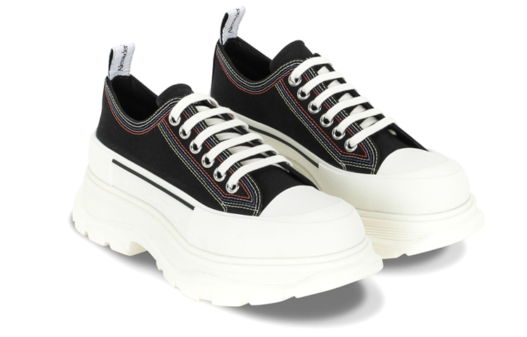 Order Alexander McQueen Canvas Low Top 'Hitam Fesyen Serbaguna' 662683W4L3M1355