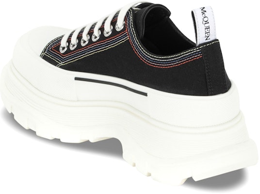Alexander McQueen Canvas Low Top 'Black Fashion Versatile' 662683W4L3M1355 Shop Alexander McQueen Canvas Low Top 'Black Fashion Versatile' 662683W4L3M1355