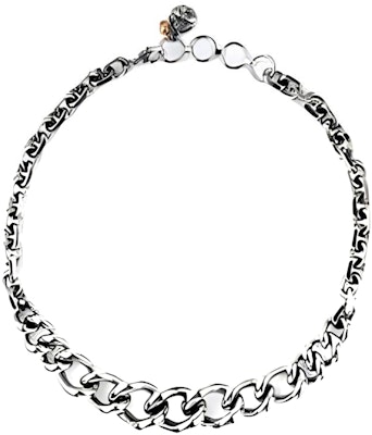 Rantai Leher Lelaki Alexander McQueen Design Rantaian - Perak. 652535-J160Y-0446 Order Rantai Leher Lelaki Alexander McQueen Design Rantaian - Perak. 652535-J160Y-0446