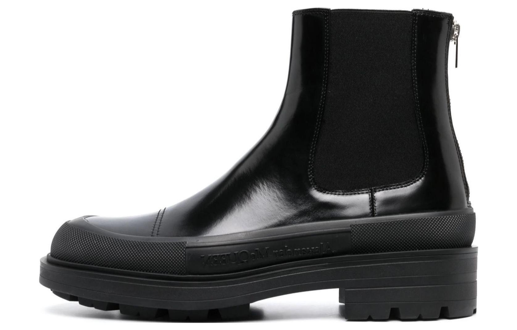 Alexander McQueen Chelsea Ankle Boots 'Black' 736508WHV7J1000