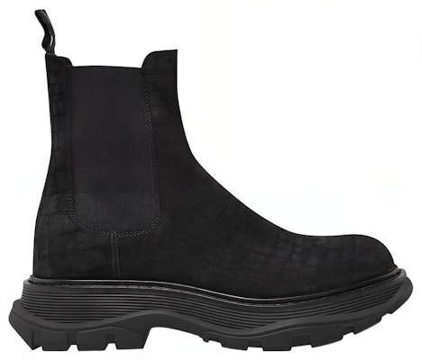 Alexander McQueen Chelsea Boot 'Black Croc' 645876WHZH11000 Order Alexander McQueen Chelsea Boot 'Black Croc' 645876WHZH11000