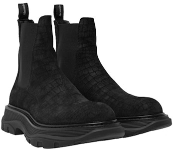 Alexander McQueen But Kasut Chelsea 'Core Hitam' 645876WHZH11000 Lookbook Alexander McQueen But Kasut Chelsea 'Core Hitam' 645876WHZH11000