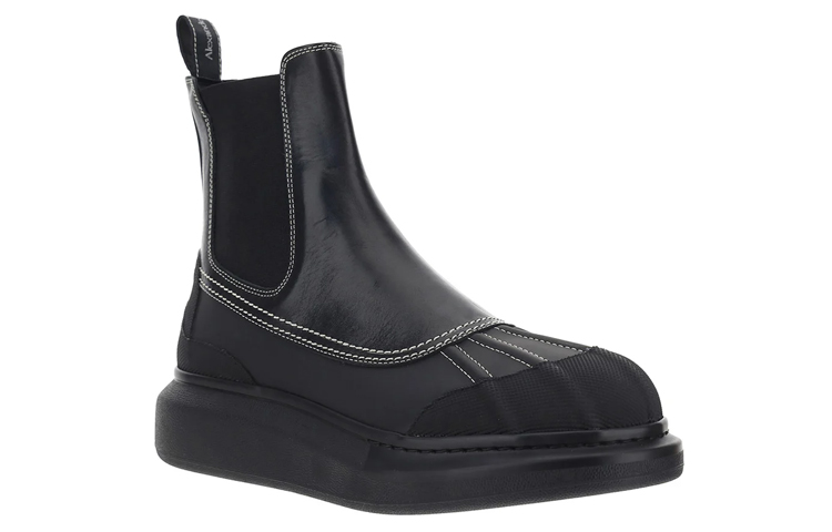 Lookbook Alexander McQueen Chelsea Boot 'Black Leather' 688531WHXE31443