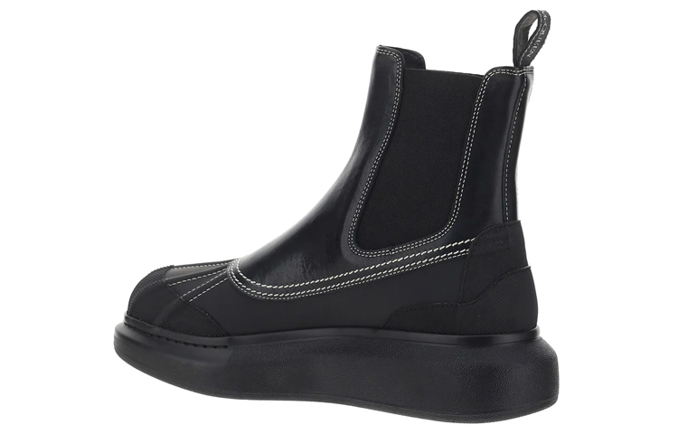 Shop Alexander McQueen Chelsea Boot 'Black Leather' 688531WHXE31443