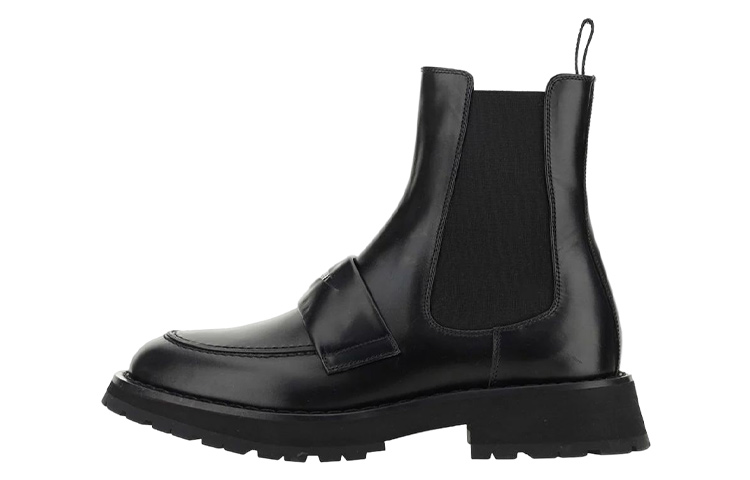 Alexander McQueen Chelsea Boot 'Black Leather' 727823WHSWE1081