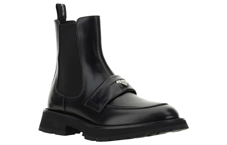 Lookbook Alexander McQueen Chelsea Boot 'Black Leather' 727823WHSWE1081