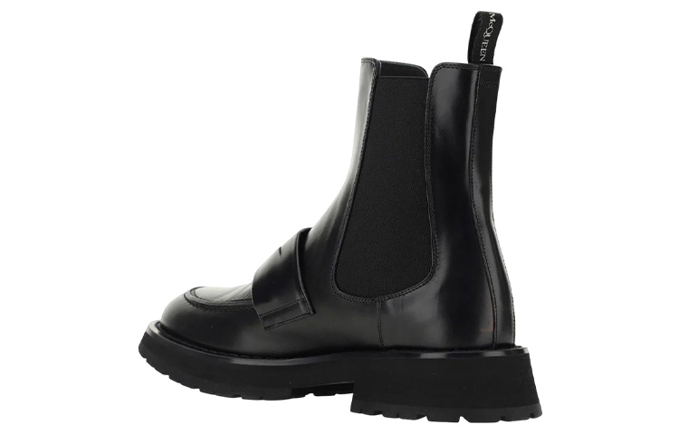 Shop Alexander McQueen Chelsea Boot 'Black Leather' 727823WHSWE1081