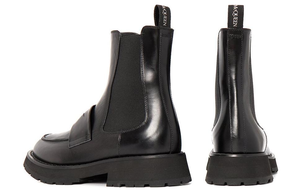Details for Alexander McQueen Chelsea Boot 'Black Leather' 727823WHSWE1081