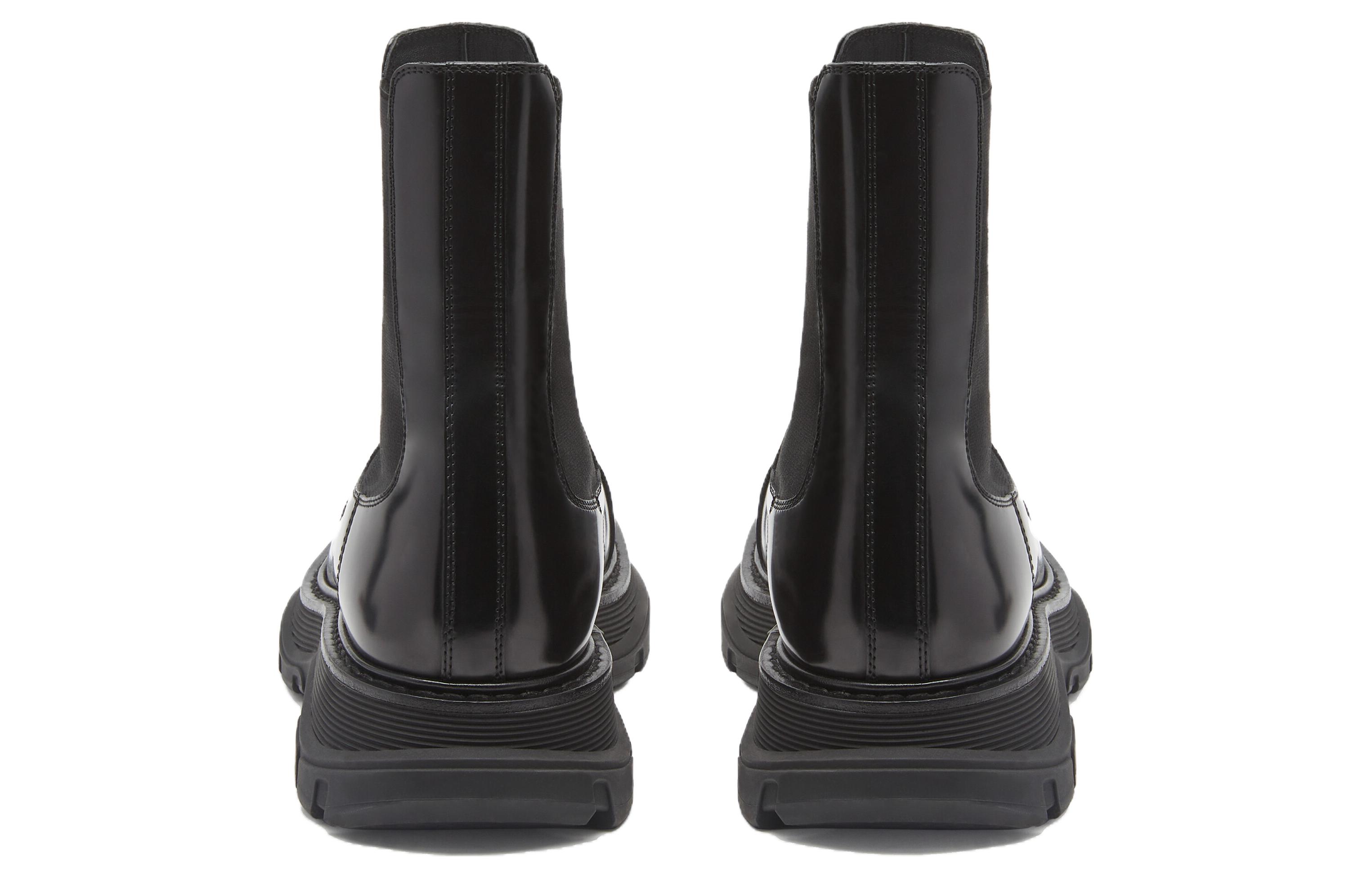 Shop 亚历山大麦昆切尔西靴黑色皮革舒适版 782441WIF511000