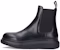 Alexander McQueen Chelsea Boot 'Kulit Hitam Panel Elastik' 604234WHZE11000