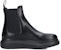 Alexander McQueen Chelsea Boot 'Kulit Hitam Panel Elastik' 604234WHZE11000