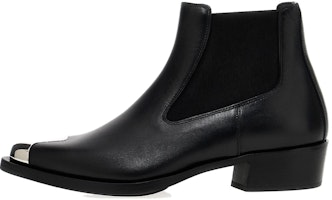 Alexander McQueen Chelsea Boot 'Black Leather Slip-On' 750380WIDY21081 Alexander McQueen Chelsea Boot 'Black Leather Slip-On' 750380WIDY21081