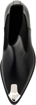 Alexander McQueen Chelsea Boot 'Black Leather Slip-On' 750380WIDY21081 Shop Alexander McQueen Chelsea Boot 'Black Leather Slip-On' 750380WIDY21081