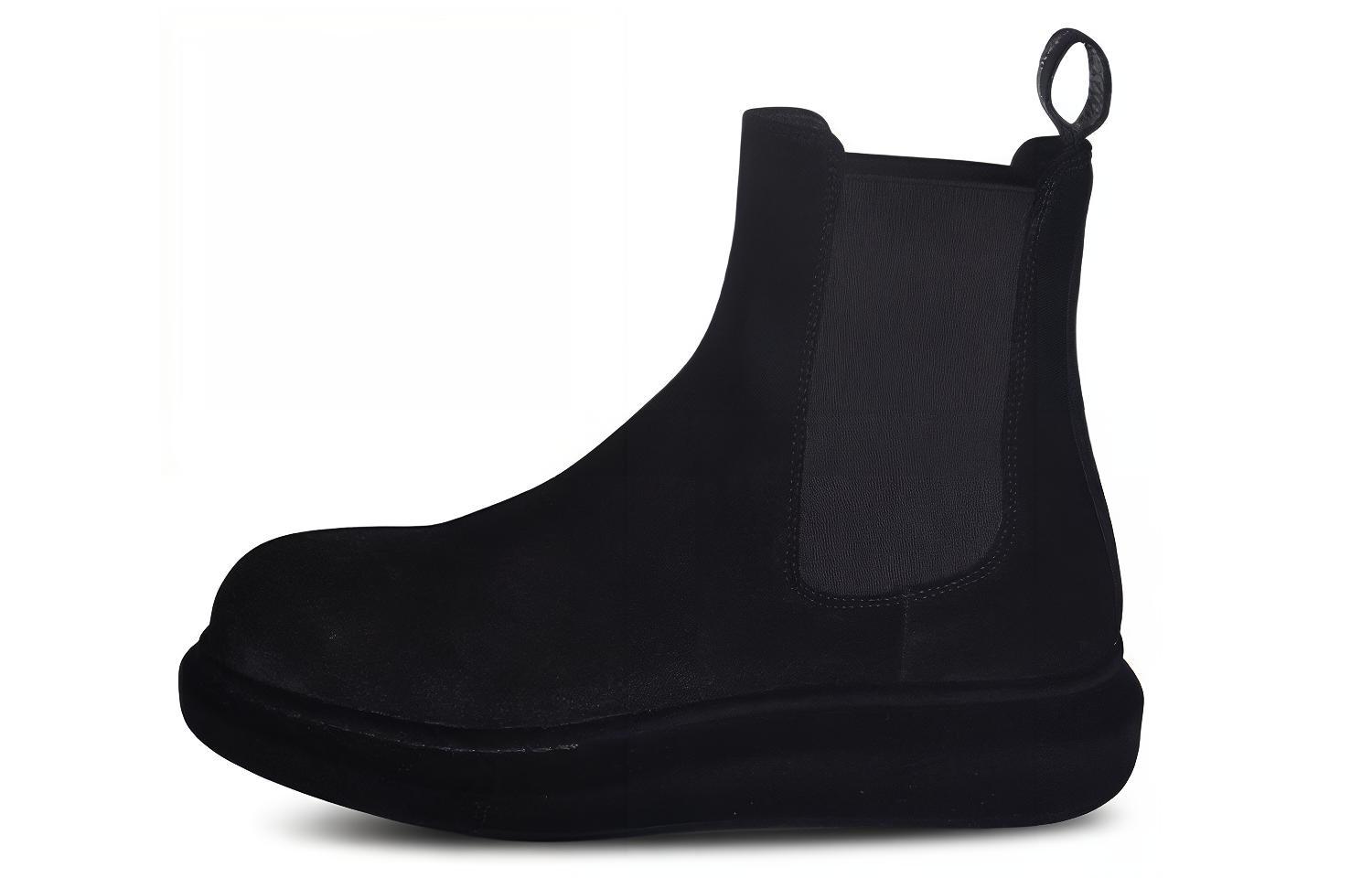 Alexander McQueen Chelsea Boot 'Black Velvet' 625181WHXKB1000