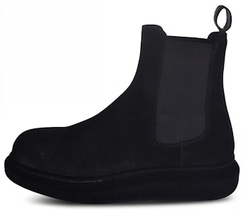 亞歷山大·麥昆 絨面革 時尚百搭切爾西靴 黑色 Buy 亞歷山大·麥昆 絨面革 時尚百搭切爾西靴 黑色