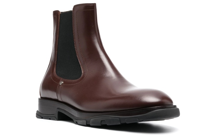 Order 亚历山大·麦昆切尔西靴 '巧克力色皮革' 728257WHSWP2108