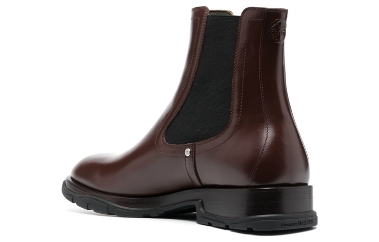 Lookbook 亚历山大·麦昆切尔西靴 '巧克力色皮革' 728257WHSWP2108