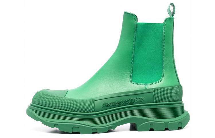 Alexander McQueen Chelsea Boot 'Green Smooth Leather' 634617WHZ613117