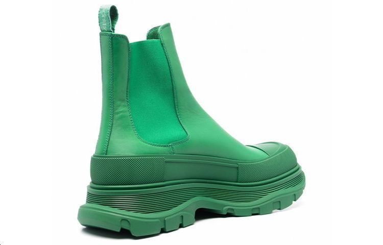 Shop Alexander McQueen Chelsea Boot 'Green Smooth Leather' 634617WHZ613117