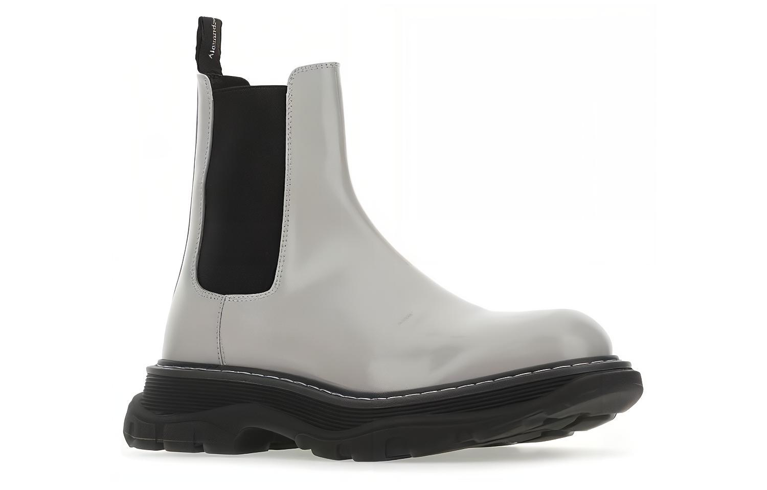 Lookbook アレキサンダー・マックイーン グレー チェルシーブーツ 662669WHZ8G1430