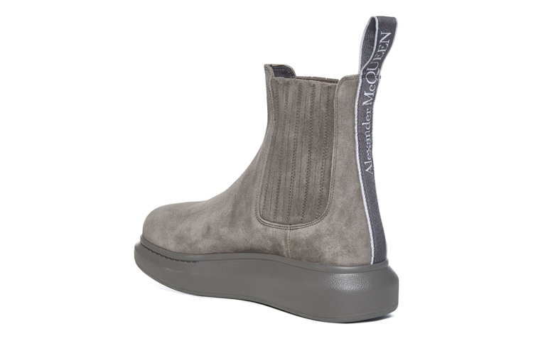 Shop 亚历山大·麦昆切尔西靴 '灰绒面革' 688533WIA571517