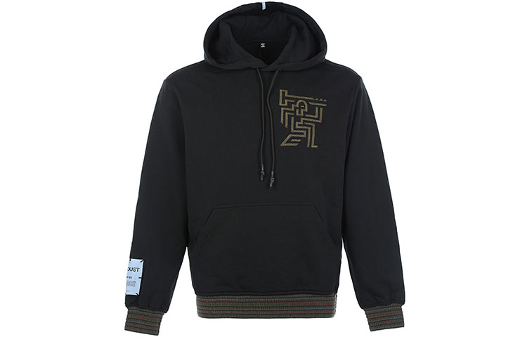 Alexander McQueen Chest Print Pullover Hoodie Black () 661262-RRT15-1000