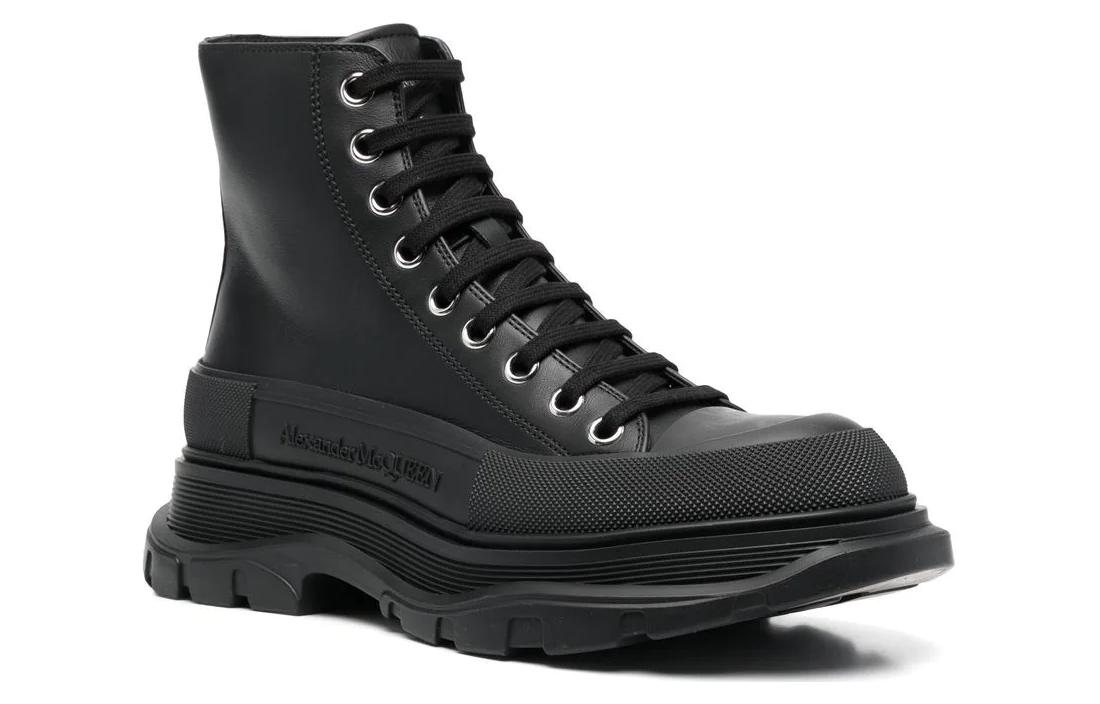 Alexander McQueen Chunky High-top Sneakers 'Black' 圖 5