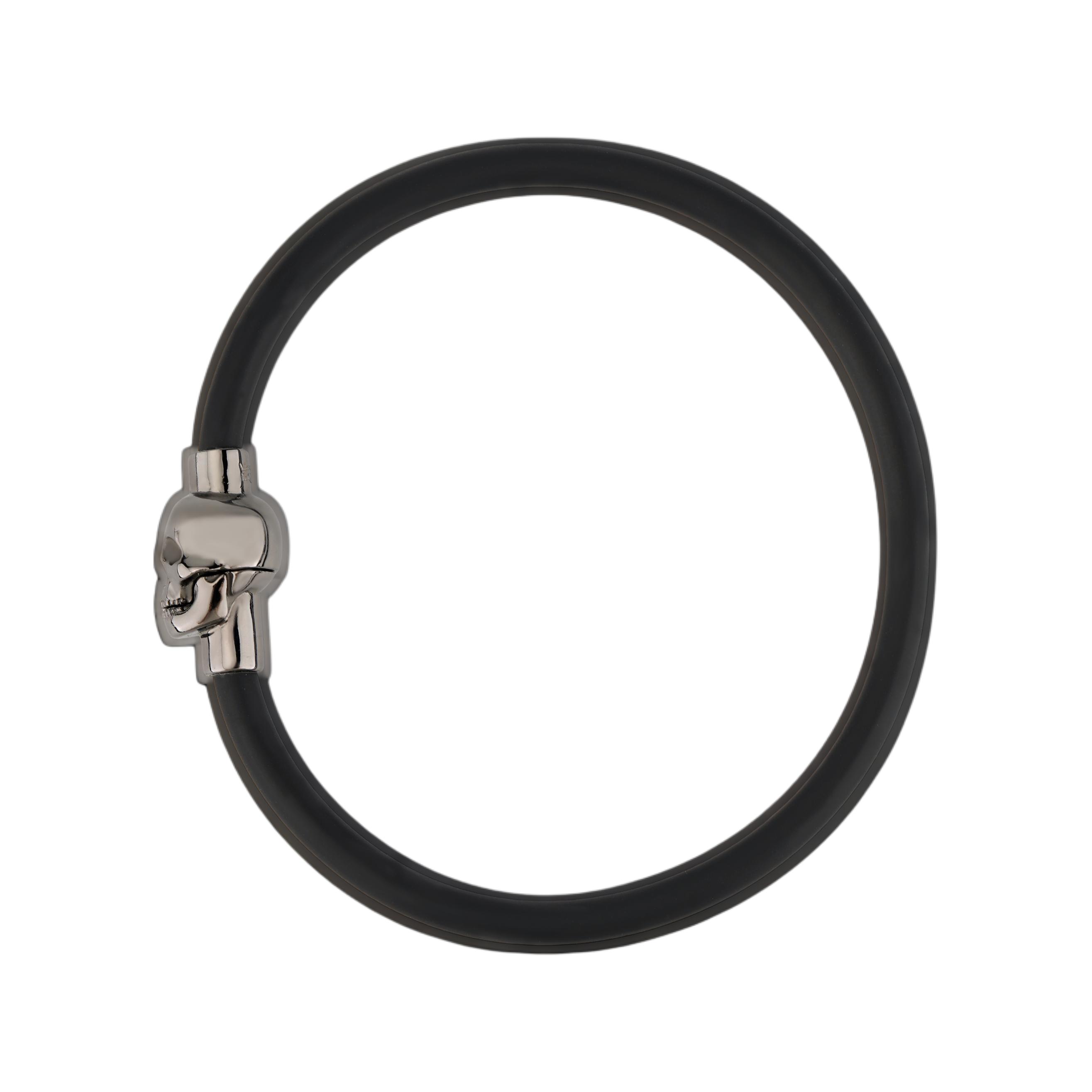 Alexander McQueen Classic Skull Black Brass Bracelet Unisex. 7058461AAJJ1000