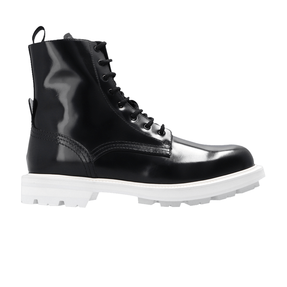Alexander McQueen Combat Boot 'Black White' 683569-WHZ8J-1053
